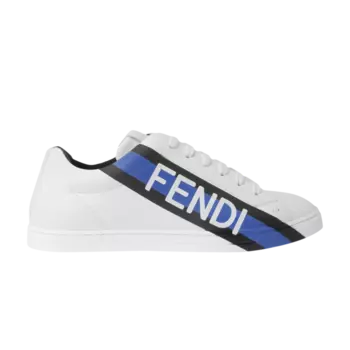 Кроссовки Fendi Leather Sneaker 'Fendi Logo - White Blue', белый