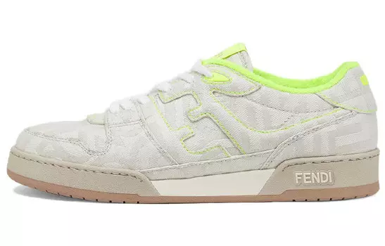 Кроссовки Fendi Marc Jacobs x Fendi Match, серо-белый / салатовый