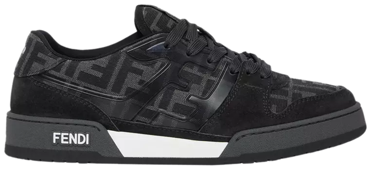 Кроссовки Fendi Match 'FF Jacquard - Black Grey', черный