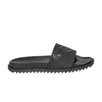 Кроссовки Fendi Rubber Slides Embossed Diagonal FF Motif - Black, черный
