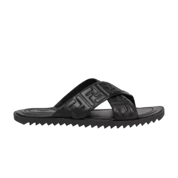 Кроссовки Fendi Slides Black, черный