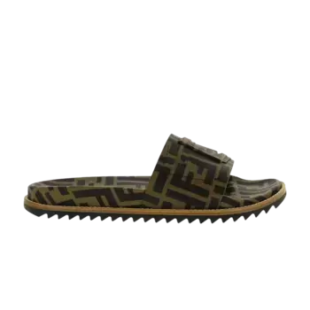 Кроссовки Fendi TPU FF Motif Slides Maya Nero, коричневый