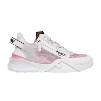 Кроссовки Fendi Wmns Flow FF Motif Low White Pink Monogram, розовый