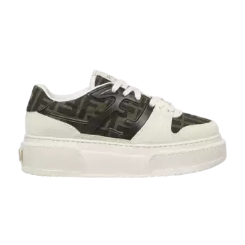 Кроссовки Fendi Wmns Match Platform FF Motif - White Brown, коричневый