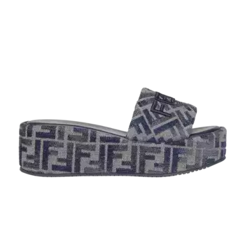 Кроссовки Fendi Wmns Sunshine Flatform Slides, цвет Blue FF Denim