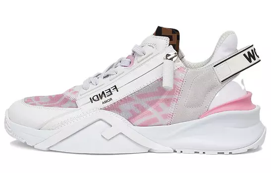 Кроссовки Fendi Womens Flow, белый / розовый