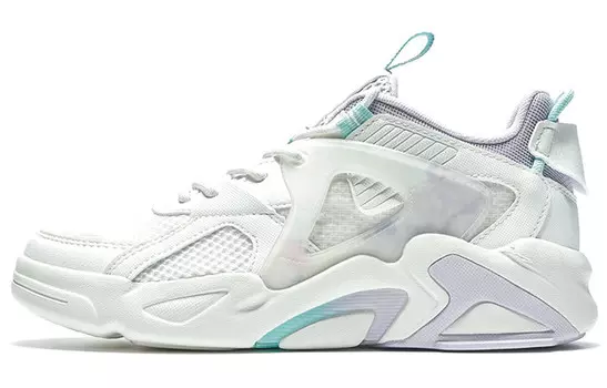 Кроссовки Fengxing 1.0 Chunky женские низкие белые/фиолетовые Xtep