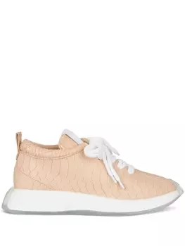 Кроссовки Ferox с тиснением под кожу питона Giuseppe Zanotti, розовый