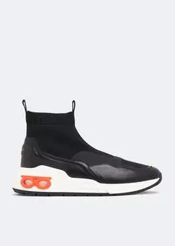 Кроссовки FERRAGAMO Cosma sock sneakers, черный