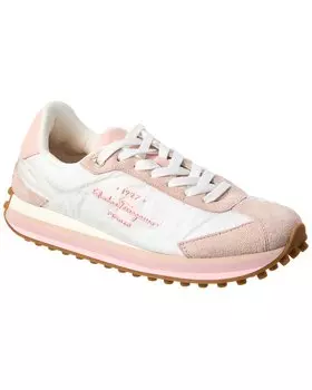 Кроссовки Ferragamo Iggy из нейлона и замши Salvatore Ferragamo, белый