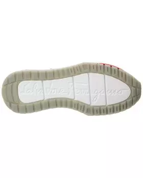 Кроссовки Ferragamo из кожи и замши Salvatore Ferragamo, красный