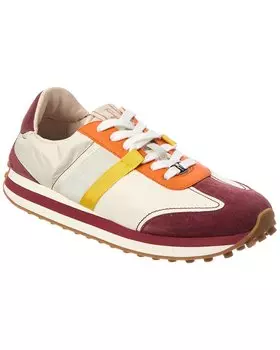 Кроссовки Ferragamo из парусины и замши Salvatore Ferragamo