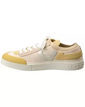 Кроссовки Ferragamo Notion из атласа и кожи Salvatore Ferragamo, белый