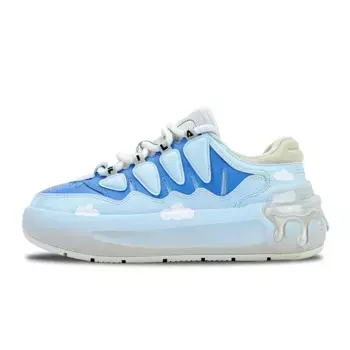 Кроссовки FILA CARROT 1 Skateboarding Shoes Women's Low-top White/Royal Blue/Fern Green, голубой