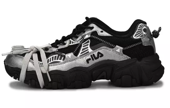 Кроссовки FILA Cat Claw Lifestyle Shoes Unisex Low-top Black/silver, черный/серебряный