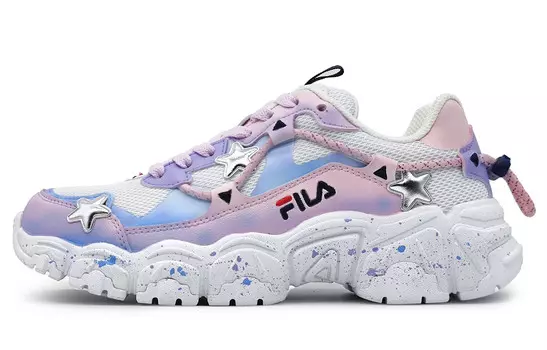 Кроссовки FILA Cat Claw Lifestyle Shoes Unisex Low-top Pink/blue/purple/white, фиолетовый