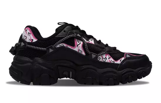 Кроссовки FILA Cat Claw Lifestyle Shoes Unisex Low-top Black/pink, черный/розовый