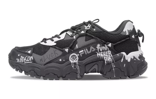 Кроссовки FILA Cat Claw Lifestyle Shoes Women's Low-top Black/White/Gray, черный/белый/серый