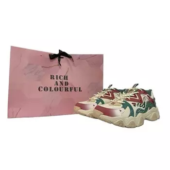Кроссовки FILA Cat Claw Lifestyle Shoes Women's Low-top Red/Green, цвет Jasper
