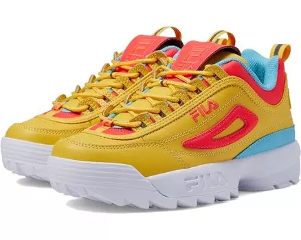 Кроссовки Fila Disruptor II Premium, цвет Lemon/Diva Pink/Bluefish