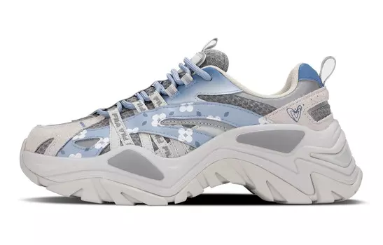 Кроссовки FILA Fishbone Lifestyle Shoes Women's Low-top Gray/Blue, голубой