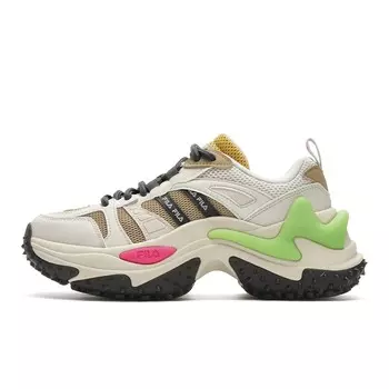 Кроссовки FILA Fishbone Lifestyle Shoes Women's Low-top Foam White/Light Brown Starfish Color, коричневый