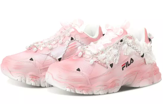 Кроссовки FILA Fluid Lifestyle Shoes Unisex Low-top White/pink, розовый