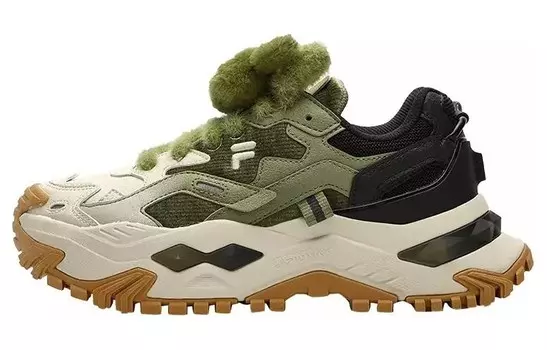 Кроссовки FILA FUSION Bianco Chunky Sneakers Women's Low-top Greenish-white, зеленый