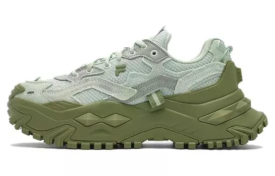 Кроссовки FILA FUSION Bianco Chunky Sneakers Women's Low-top Fog Gray-green, зеленый