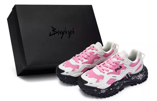 Кроссовки FILA FUSION Bianco Lifestyle Shoes Women's Low-top Pink/white, розовый