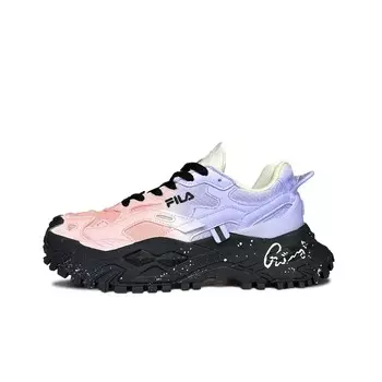 Кроссовки FILA FUSION Bianco Lifestyle Shoes Women's Low-top Black/pink/purple, светло-фиолетовый