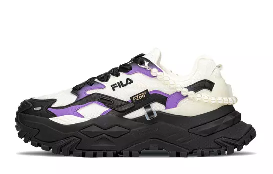 Кроссовки FILA FUSION Bianco Lifestyle Shoes Women's Low-top Black/purple, фиолетовый