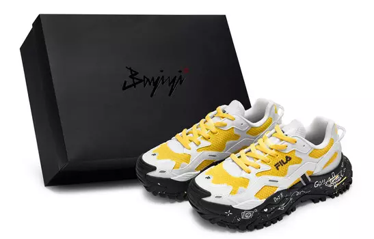 Кроссовки FILA FUSION Bianco Lifestyle Shoes Women's Low-top Yellow, белый/желтый