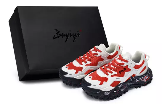 Кроссовки FILA FUSION Bianco Lifestyle Shoes Women's Low-top White/Red, белый/красный