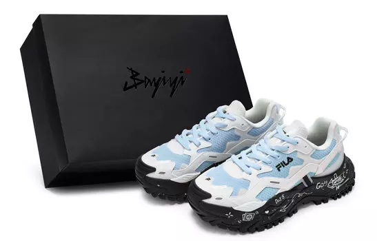 Кроссовки FILA FUSION Bianco Lifestyle Shoes Women's Low-top Blue/white, белый/синий