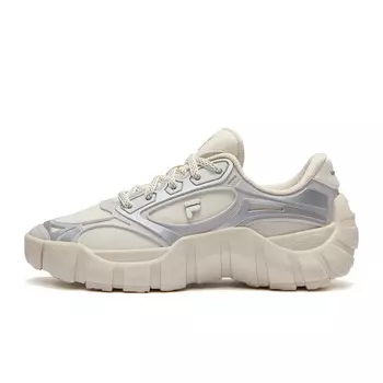 Кроссовки FILA FUSION BONE DX Spine Shoes Lifestyle Shoes Women's Low-top Foam White/silver Ash, серебряный