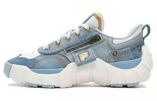 Кроссовки FILA FUSION BONE DX Spine Shoes Chunky Sneakers Women's Low-top White/Blue, белый/голубой