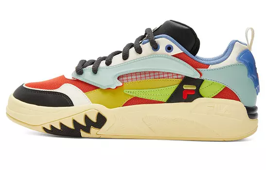 Кроссовки FILA FUSION DESPERADO Fugitive Vintage Basketball Shoes Men Low-top Yellow/cyan/black/red/blue/green, зеленый