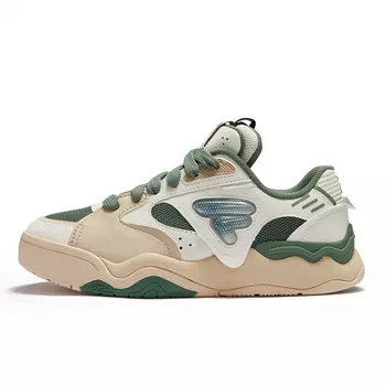 Кроссовки FILA FUSION Kick 2.0 Skateboarding Shoes Women's Low-top Rodent Green/Milk White, зеленый