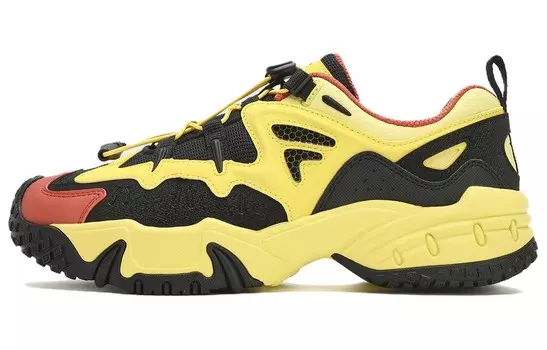 Кроссовки FILA FUSION KRIPTONITE Chunky Sneakers Women's Low-top Yellow/black/red, цвет Wheat Nubuck