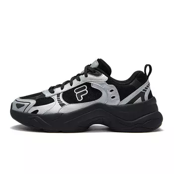 Кроссовки FILA FUSION Lifestyle Shoes Women's Low-top Black/silver Gray, черный/серебристо-серый