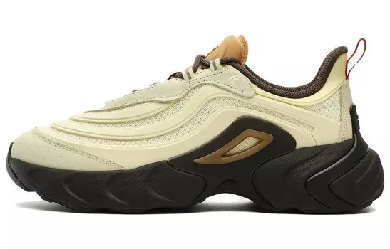 Кроссовки FILA FUSION Ray 4 Lifestyle Shoes Women's Low-top Angora/True Brown/Black, бежевый/черный