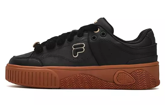 Кроссовки FILA FUSION STACK Biscuits Skateboarding Shoes Women's Low-top Black, черный/коричневый