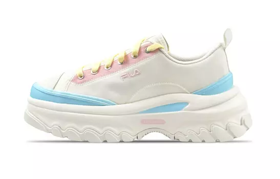Кроссовки FILA Lava Lifestyle Shoes Women's Low-top Blue/pink/beige, цвет Off White