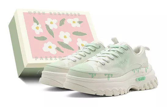 Кроссовки FILA Lava Lifestyle Shoes Women's Low-top Green, желтый