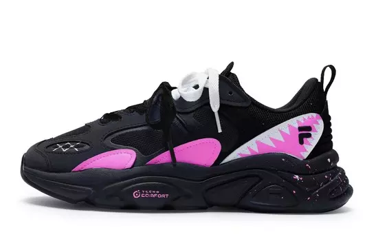 Кроссовки FILA Lifestyle Shoes Women's Low-top Barbie Pink/White, черный