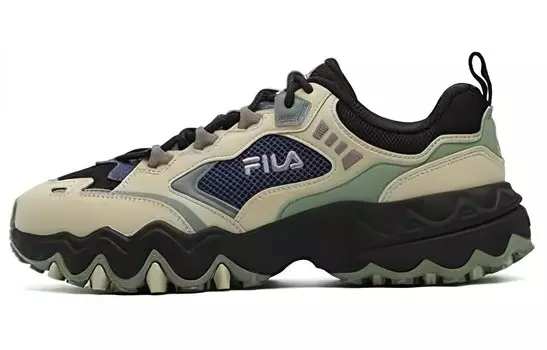 Кроссовки FILA OAKMONT 3 Chunky Sneakers Unisex Low-top Black/Green, черный/зеленый