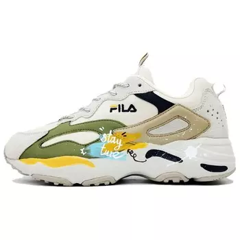 Кроссовки FILA Ray Tracer Chunky Sneakers Unisex Low-top Green, бежевый