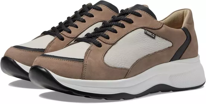 Кроссовки Finn Comfort Piccadilly, цвет Gravel/Schwarz/Beige Nubuk/Nuri/Hillcrest