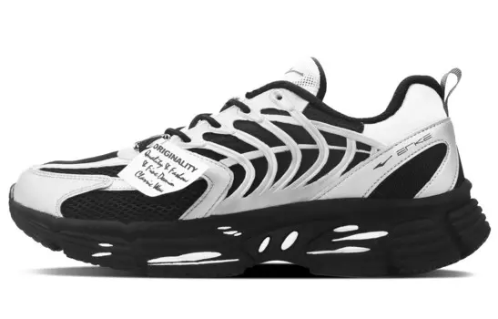 Кроссовки Fishbone Lifestyle для мужчин с низким верхом, черный/серебряный Erke